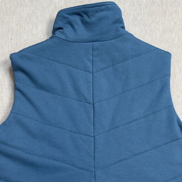 Coldwater Creek Womens 1X Blue Puffer Vest With High Neck & Full Zip - Picture 7 of 13